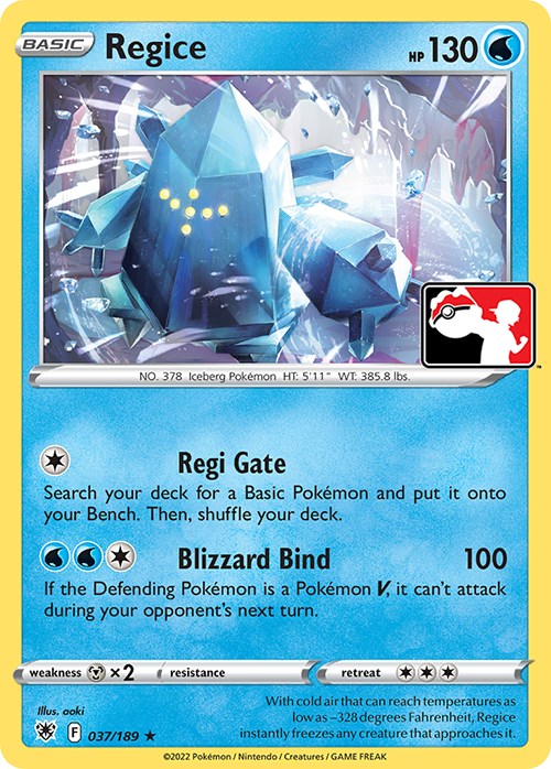 Regice (037/189) [Prize Pack Series Three] | GnG Games