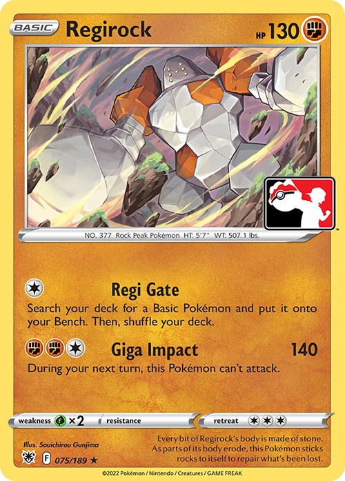 Regirock (075/189) [Prize Pack Series Three] | GnG Games