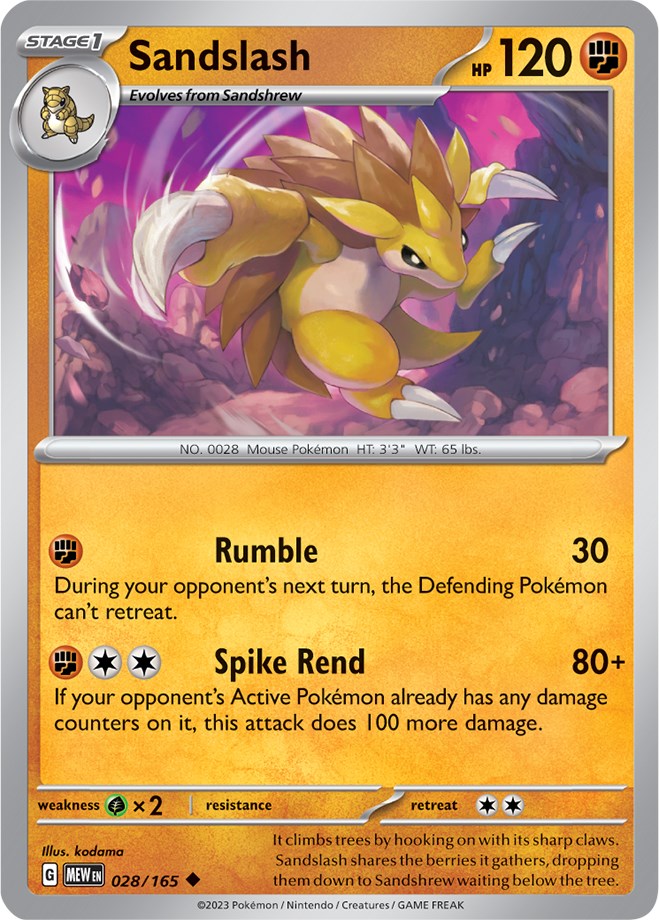 Sandslash (028/165) [Scarlet & Violet 151] | GnG Games