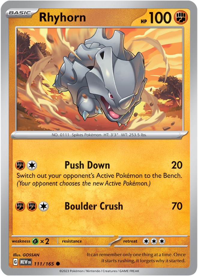 Rhyhorn (111/165) [Scarlet & Violet 151] | GnG Games