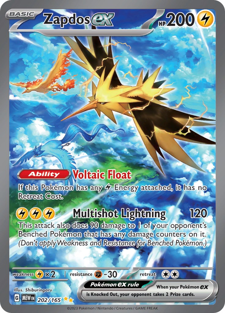 Zapdos ex (202/165) [Scarlet & Violet 151] | GnG Games