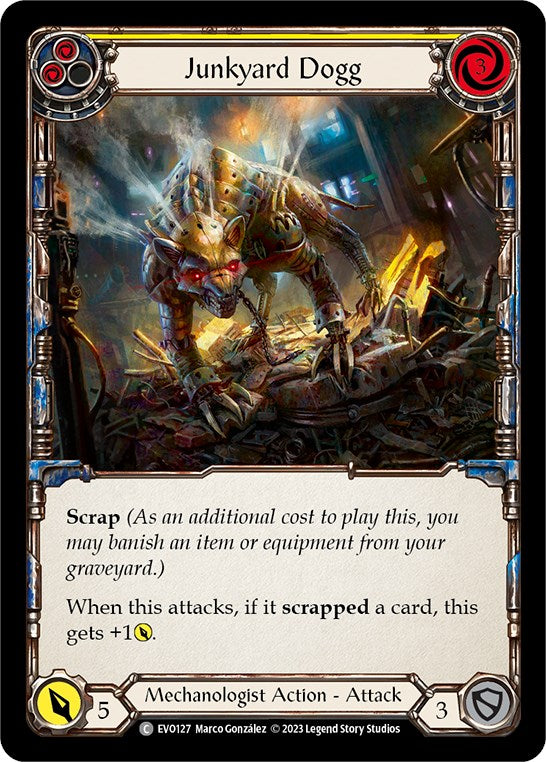 Junkyard Dogg (Yellow) [EVO127] (Bright Lights)  Rainbow Foil | GnG Games