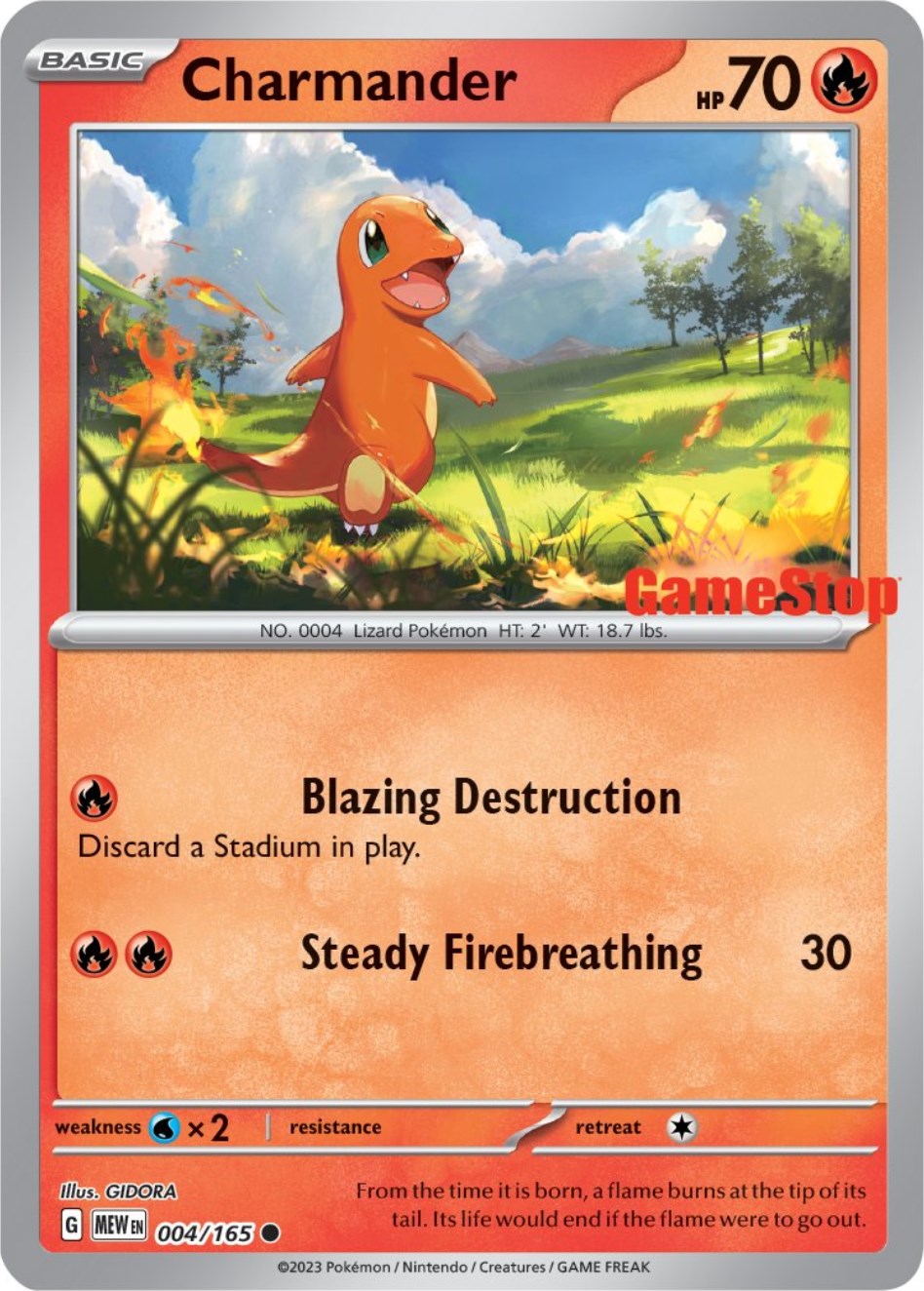 Charmander (004/165) (GameStop Exclusive) [Scarlet & Violet 151] | GnG Games