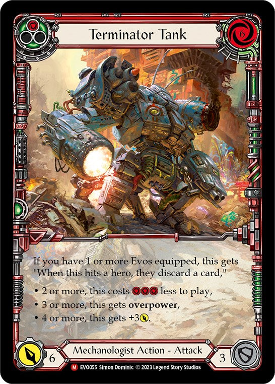 Terminator Tank (Extended Art) [EVO055] (Bright Lights)  Rainbow Foil | GnG Games