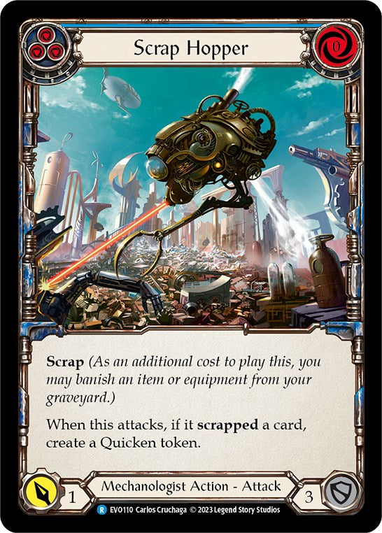 Scrap Hopper (Blue) [EVO110] (Bright Lights)  Rainbow Foil | GnG Games