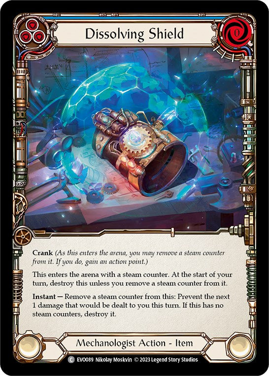 Dissolving Shield (Blue) [EVO089] (Bright Lights)  Rainbow Foil | GnG Games