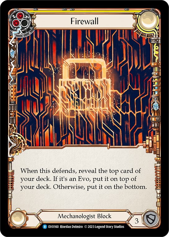 Firewall (Yellow) [EVO160] (Bright Lights)  Rainbow Foil | GnG Games