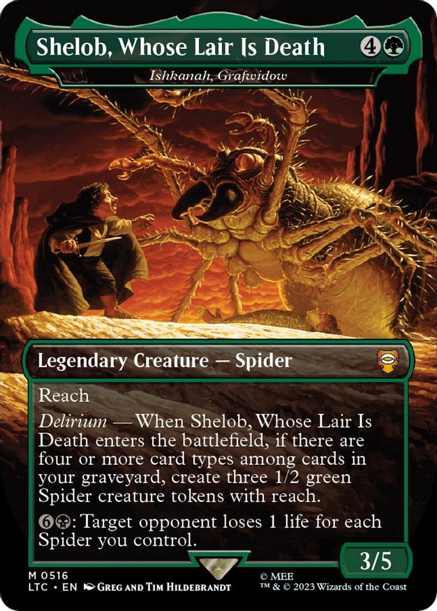 Shelob, Whose Lair Is Death - Ishkanah, Grafwidow (Borderless) [The Lord of the Rings: Tales of Middle-Earth Commander] | GnG Games