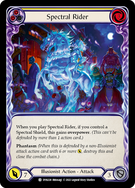 Spectral Rider (Yellow) [DYN228] (Dynasty)  Rainbow Foil | GnG Games