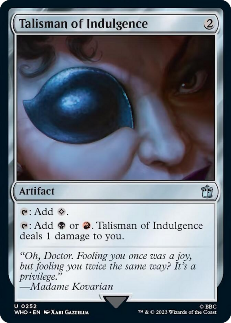 Talisman of Indulgence [Doctor Who] | GnG Games