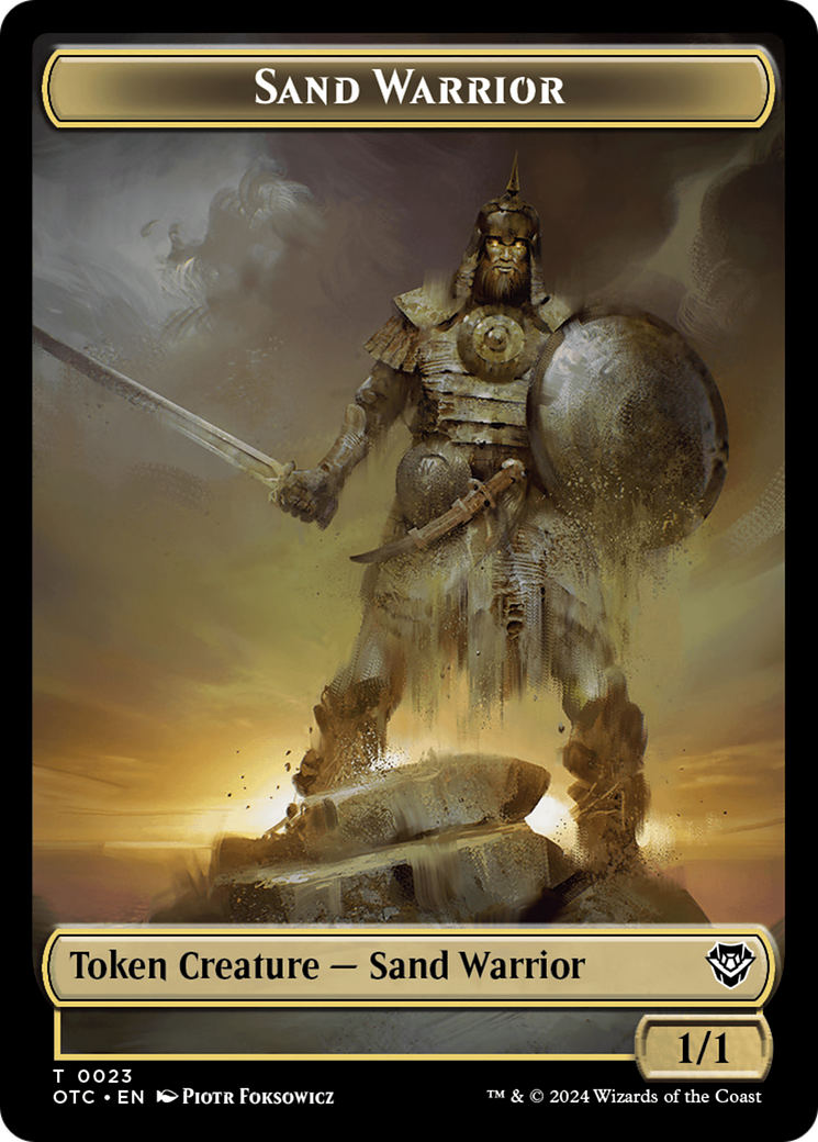 Plant // Sand Warrior Double-Sided Token [Outlaws of Thunder Junction Commander Tokens] | GnG Games