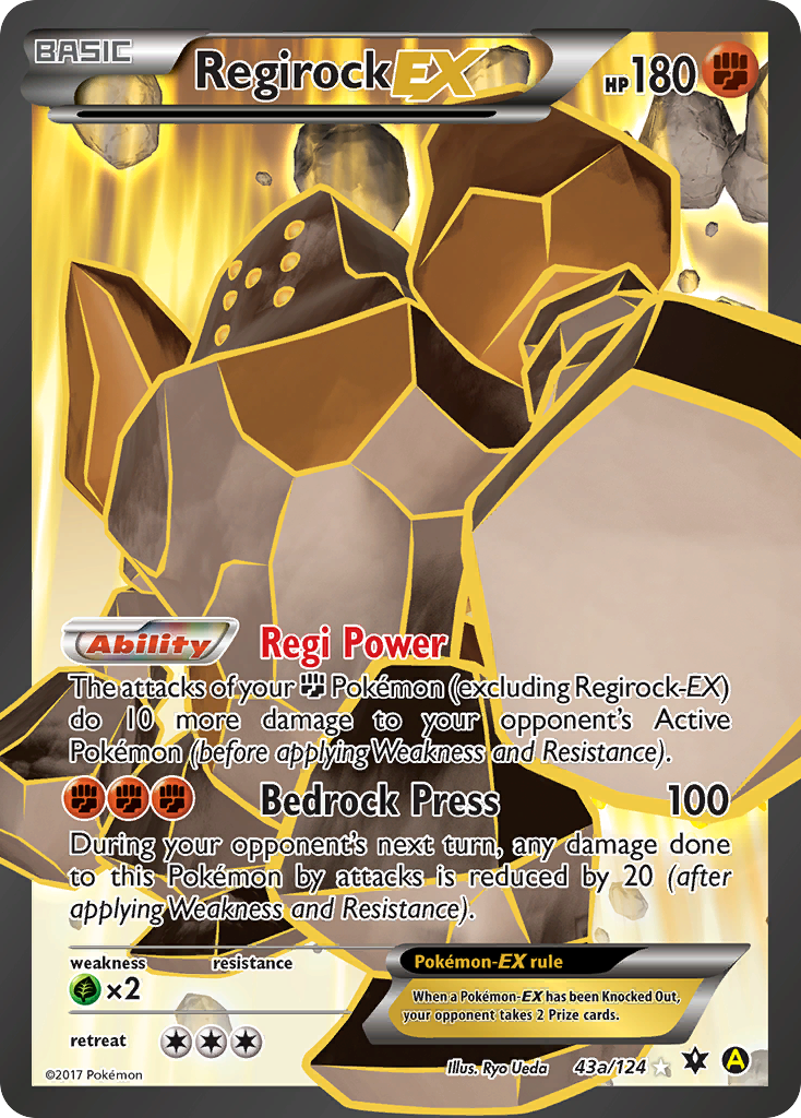 Regirock EX (43a/124) [Alternate Art Promos] | GnG Games