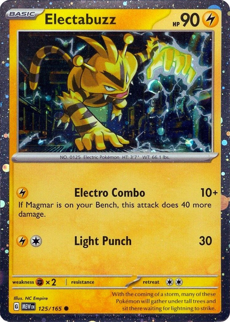 Electabuzz (125/165) (Cosmos Holo) [Miscellaneous Cards] | GnG Games