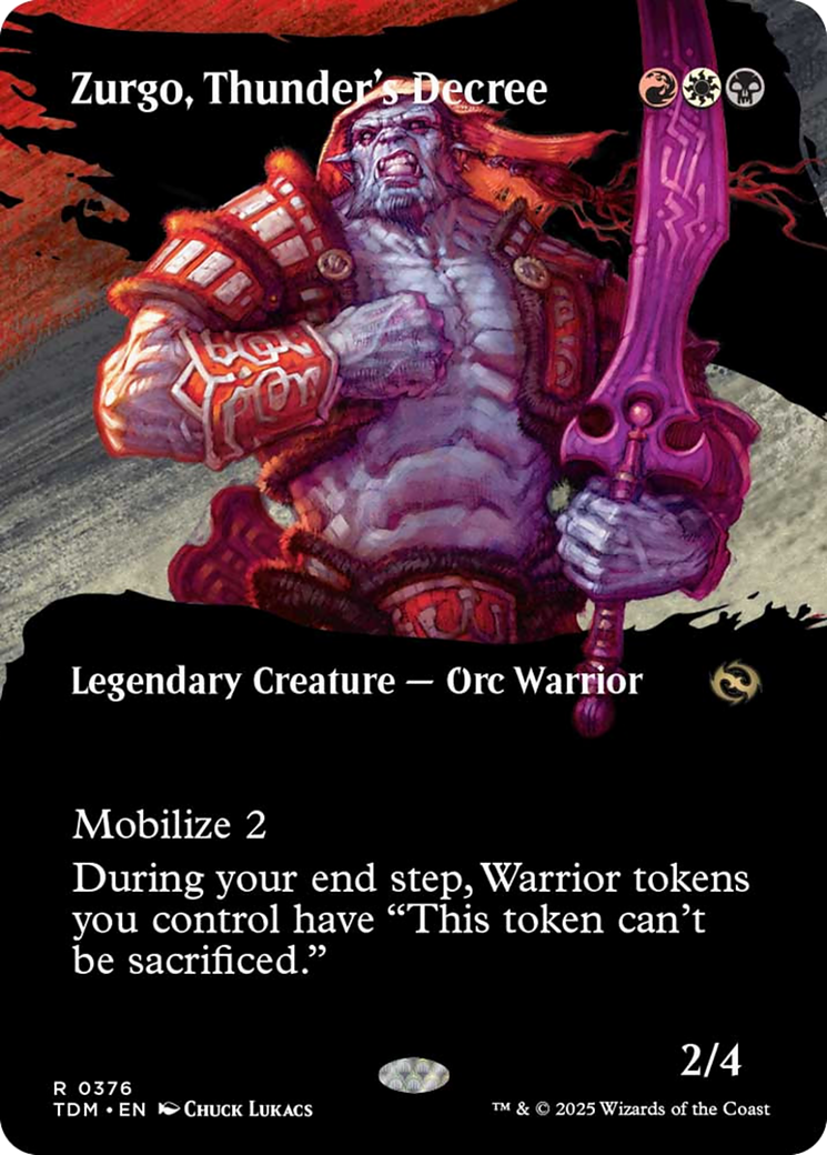 Zurgo, Thunder's Decree (Borderless) [Tarkir: Dragonstorm] | GnG Games