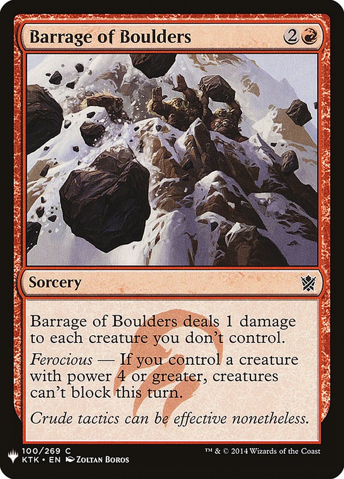 Barrage of Boulders [Mystery Booster] | GnG Games