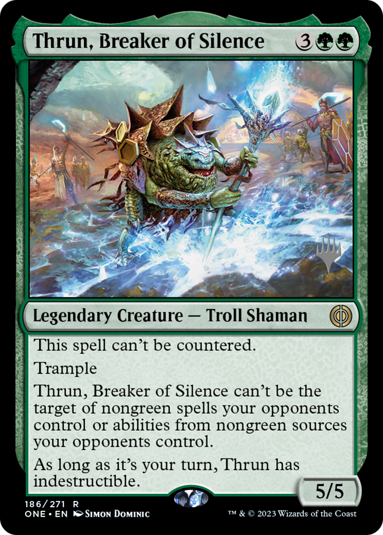 Thrun, Breaker of Silence (Promo Pack) [Phyrexia: All Will Be One Promos] | GnG Games