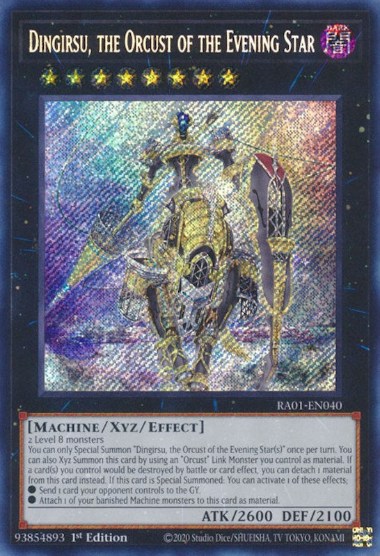 Dingirsu, the Orcust of the Evening Star [RA01-EN040] Secret Rare | GnG Games