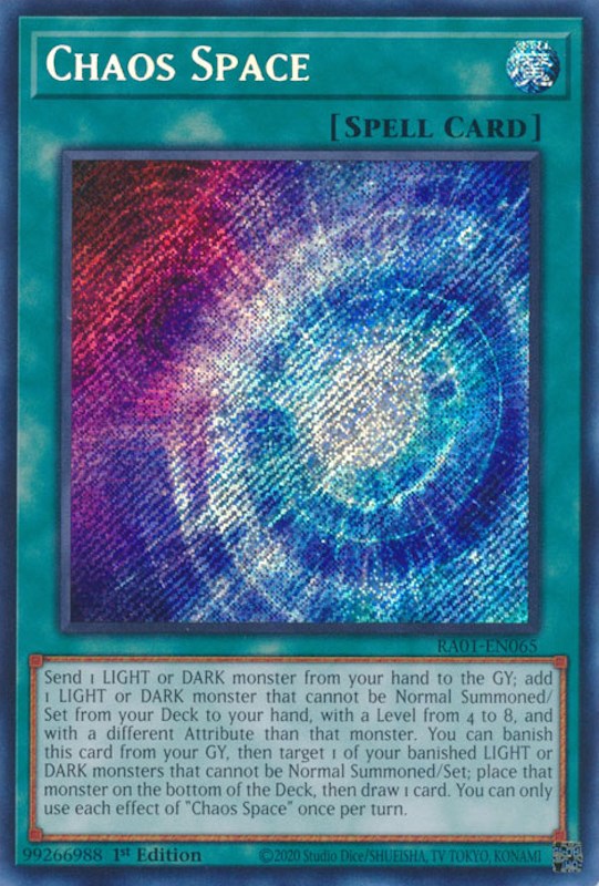 Chaos Space [RA01-EN065] Secret Rare | GnG Games