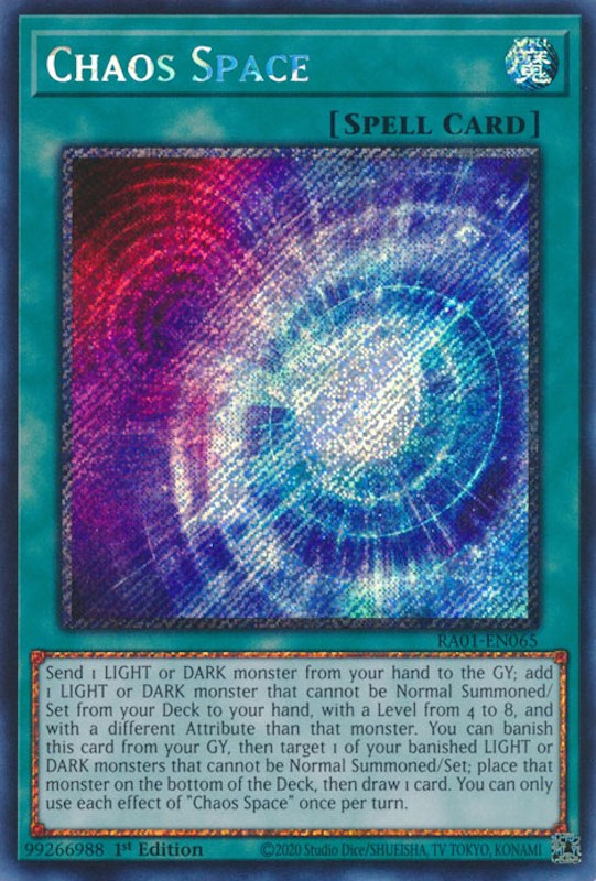 Chaos Space [RA01-EN065] Platinum Secret Rare | GnG Games