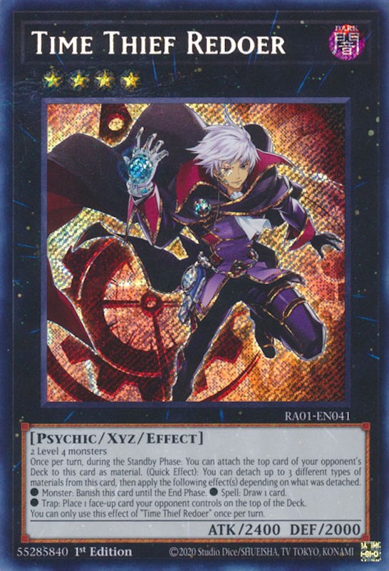 Time Thief Redoer [RA01-EN041] Secret Rare | GnG Games