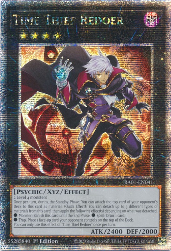 Time Thief Redoer [RA01-EN041] Quarter Century Secret Rare | GnG Games