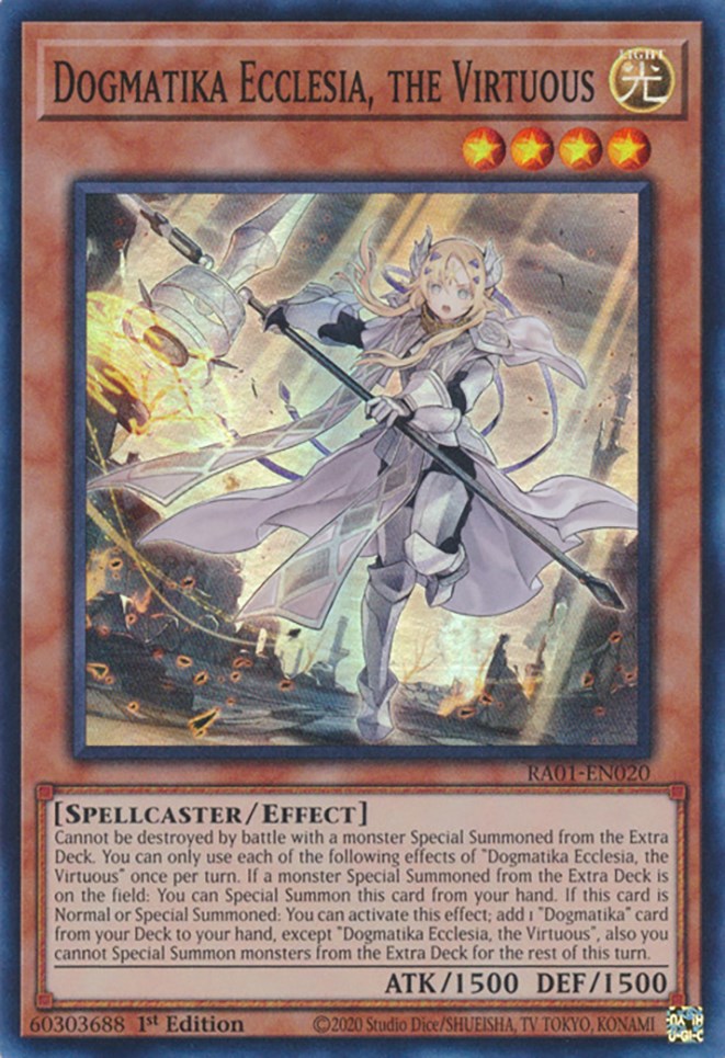 Dogmatika Ecclesia, the Virtuous [RA01-EN020] Super Rare | GnG Games