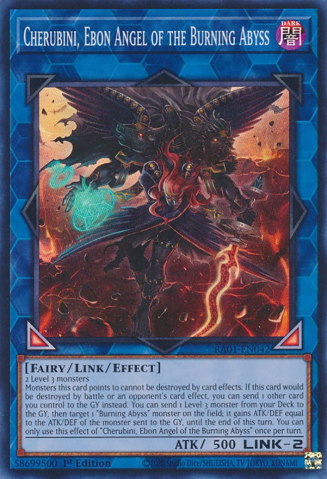 Cherubini, Ebon Angel of the Burning Abyss [RA01-EN042] Super Rare | GnG Games