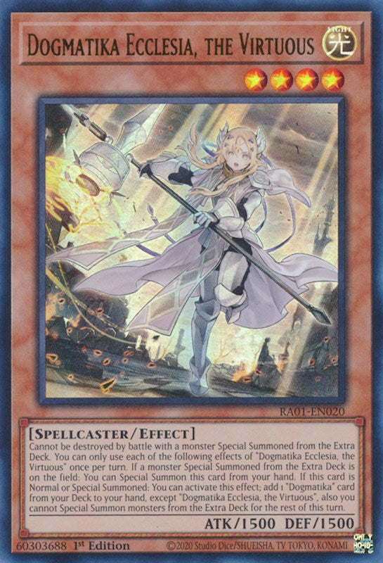Dogmatika Ecclesia, the Virtuous [RA01-EN020] Ultra Rare | GnG Games