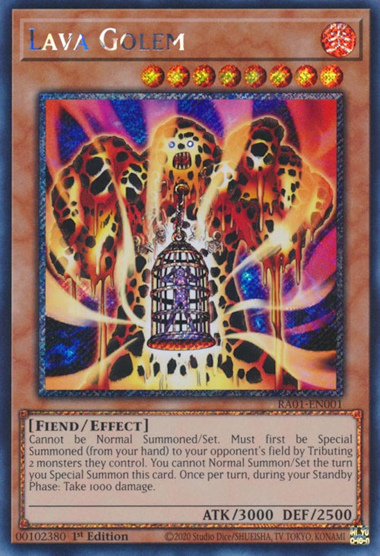 Lava Golem [RA01-EN001] Platinum Secret Rare | GnG Games