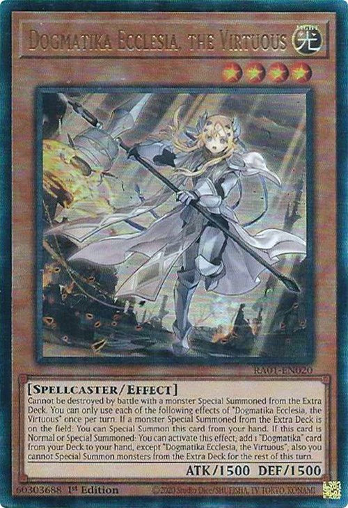 Dogmatika Ecclesia, the Virtuous [RA01-EN020] Prismatic Ultimate Rare | GnG Games