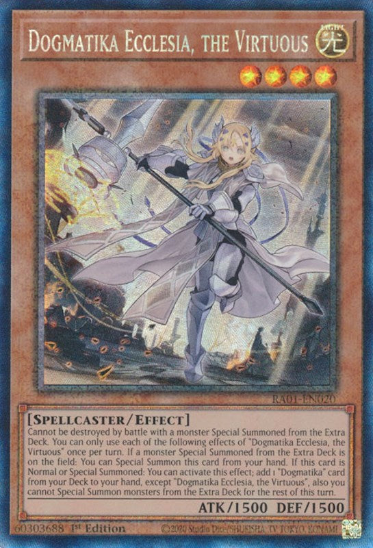 Dogmatika Ecclesia, the Virtuous [RA01-EN020] Prismatic Collector's Rare | GnG Games