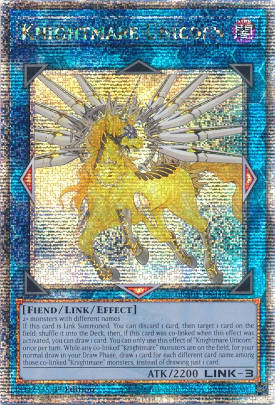 Knightmare Unicorn [RA01-EN043] Quarter Century Secret Rare | GnG Games