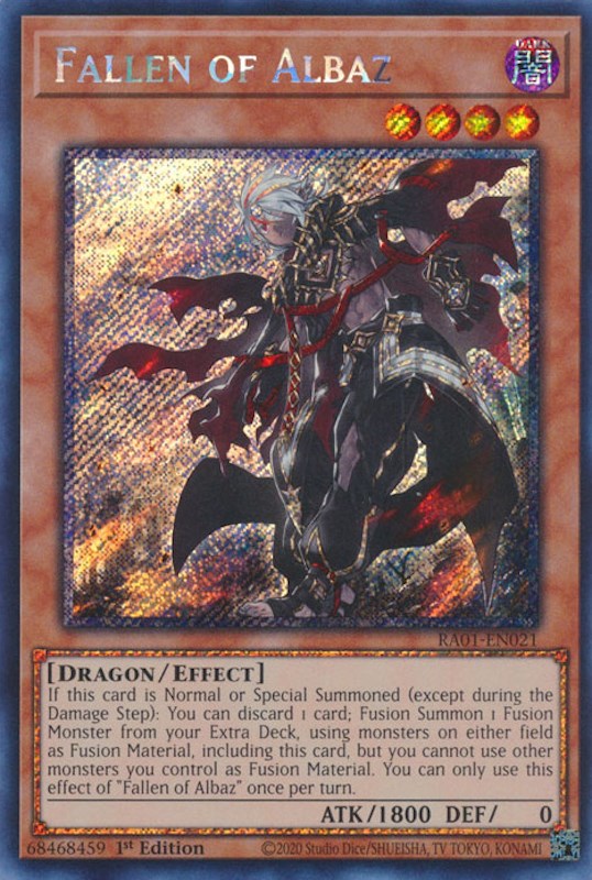 Fallen of Albaz [RA01-EN021] Platinum Secret Rare | GnG Games