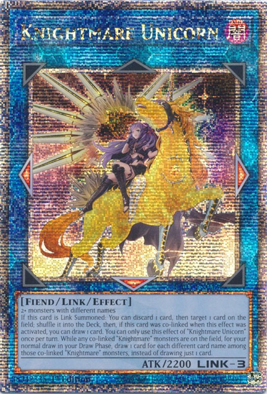 Knightmare Unicorn (Alternate Art) [RA01-EN043] Quarter Century Secret Rare | GnG Games