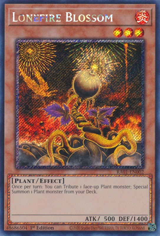 Lonefire Blossom [RA01-EN002] Prismatic Secret Rare | GnG Games