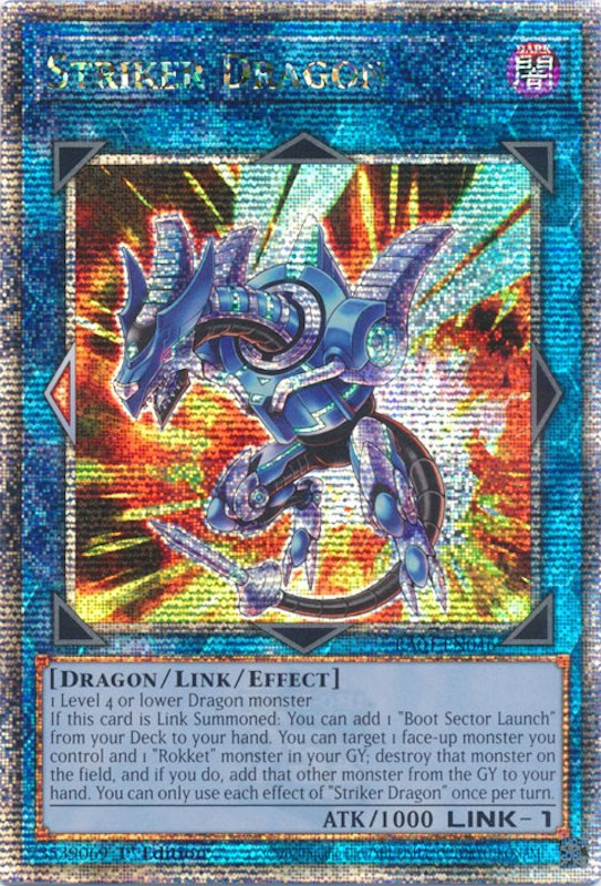 Striker Dragon [RA01-EN046] Quarter Century Secret Rare | GnG Games