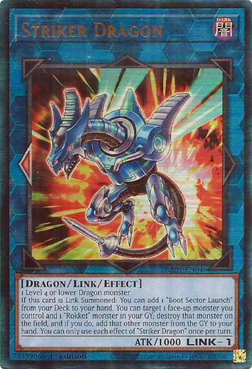 Striker Dragon [RA01-EN046] Prismatic Ultimate Rare | GnG Games