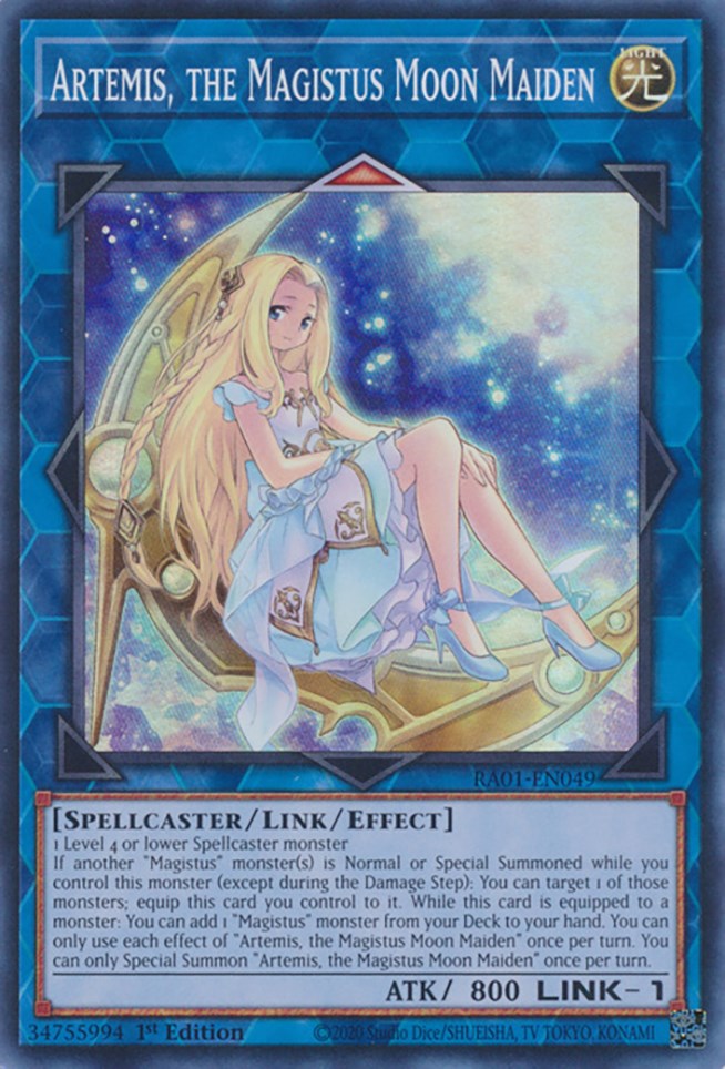 Artemis, the Magistus Moon Maiden [RA01-EN049] Super Rare | GnG Games