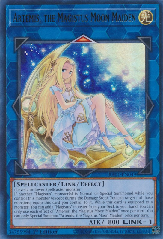 Artemis, the Magistus Moon Maiden [RA01-EN049] Ultra Rare | GnG Games