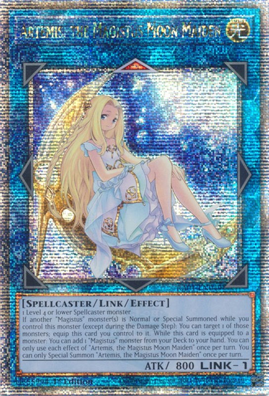 Artemis, the Magistus Moon Maiden [RA01-EN049] Quarter Century Secret Rare | GnG Games