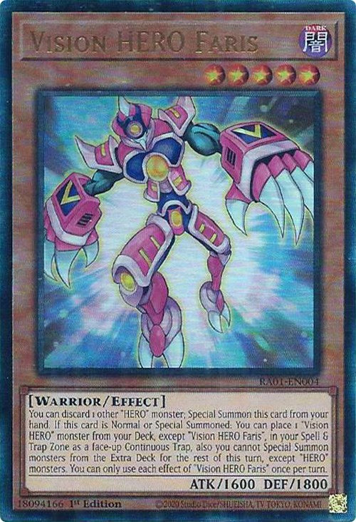 Vision HERO Faris [RA01-EN004] Prismatic Ultimate Rare | GnG Games