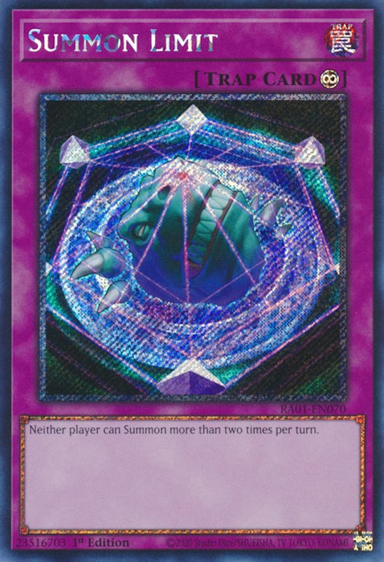 Summon Limit [RA01-EN070] Platinum Secret Rare | GnG Games