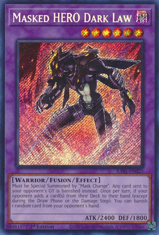 Masked HERO Dark Law [RA01-EN025] Secret Rare | GnG Games