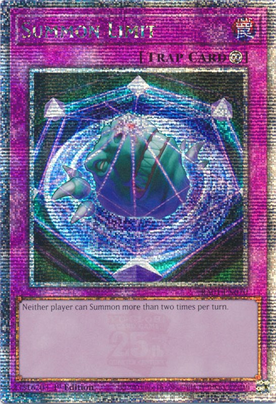 Summon Limit [RA01-EN070] Quarter Century Secret Rare | GnG Games