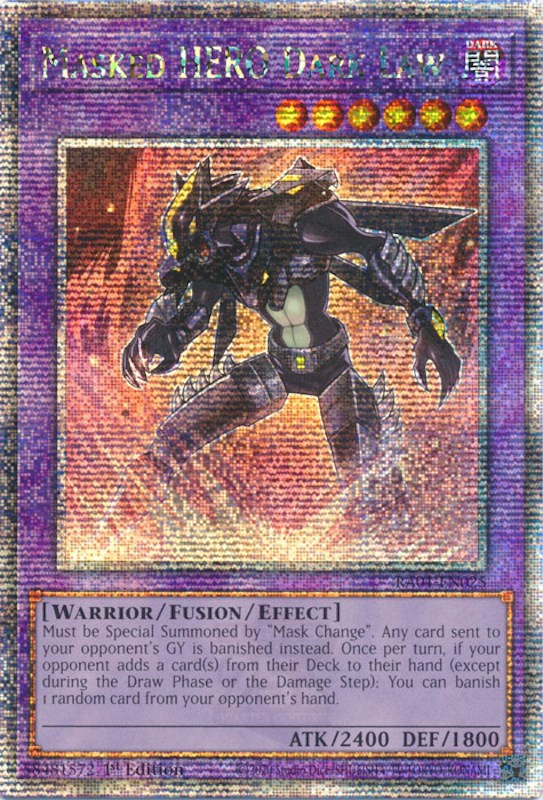 Masked HERO Dark Law [RA01-EN025] Quarter Century Secret Rare | GnG Games