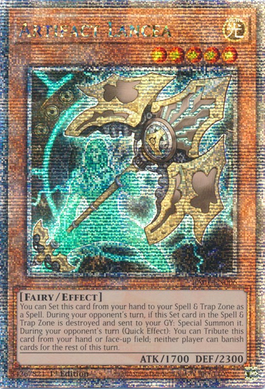 Artifact Lancea [RA01-EN006] Quarter Century Secret Rare | GnG Games