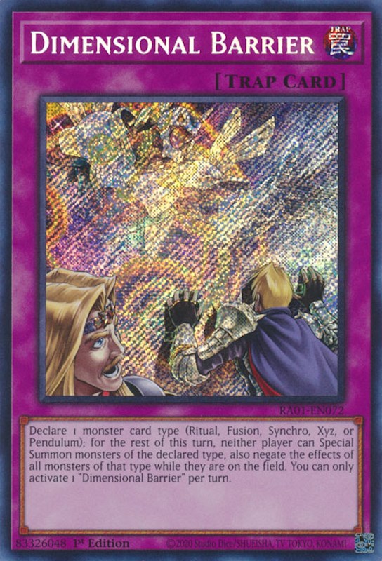 Dimensional Barrier [RA01-EN072] Secret Rare | GnG Games