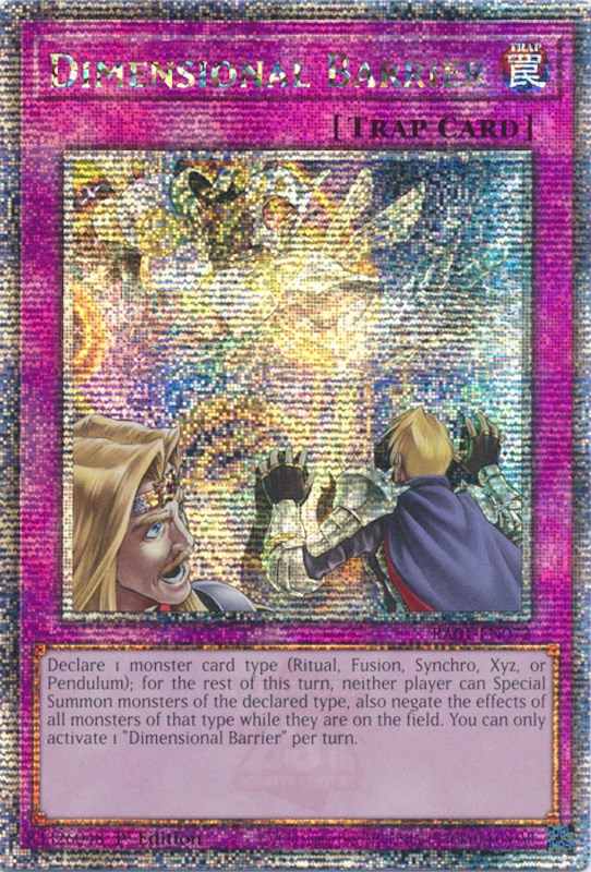 Dimensional Barrier [RA01-EN072] Quarter Century Secret Rare | GnG Games