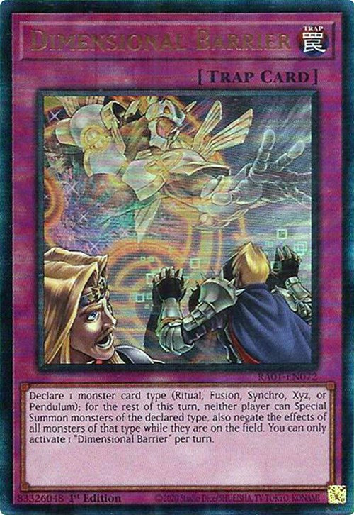 Dimensional Barrier [RA01-EN072] Prismatic Ultimate Rare | GnG Games