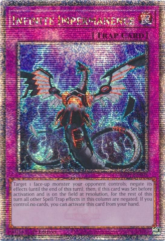 Infinite Impermanence [RA01-EN075] Quarter Century Secret Rare | GnG Games